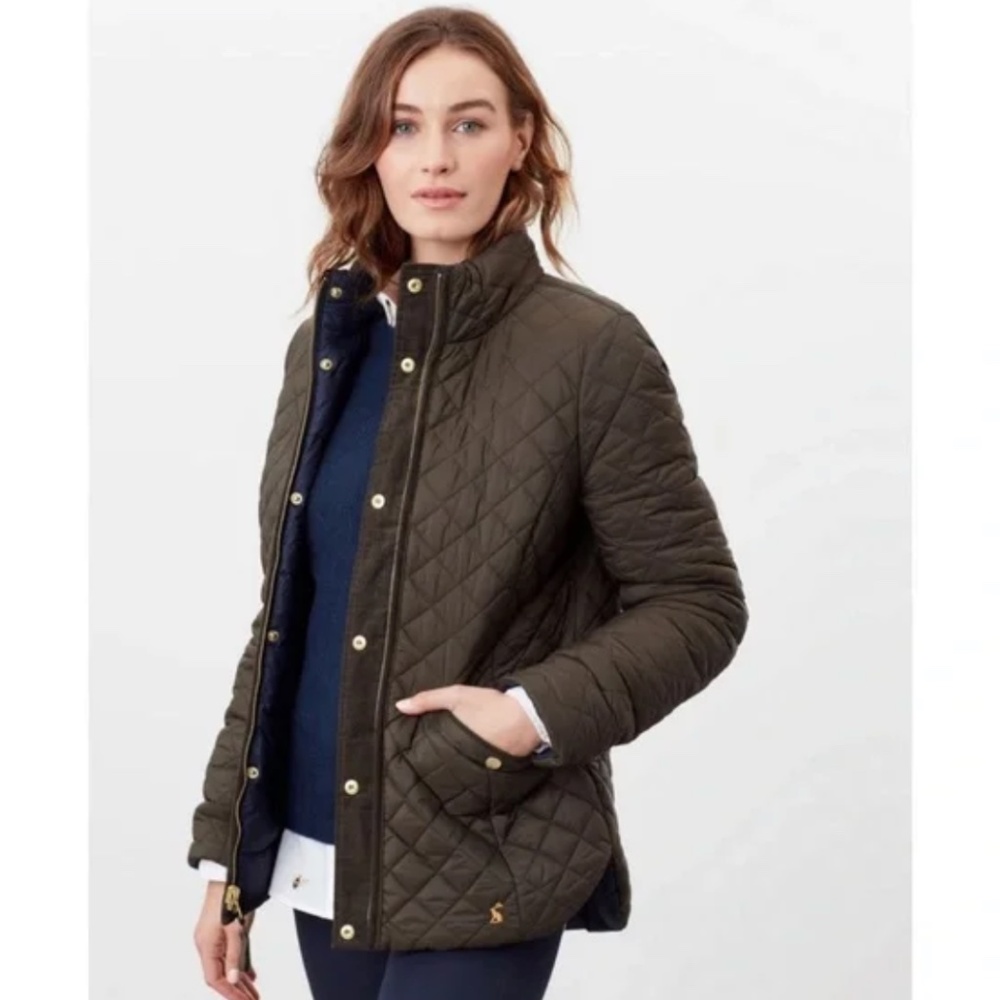 Lucky Brand Women's Quilted Army Green Insulated Winter Jacket - Large